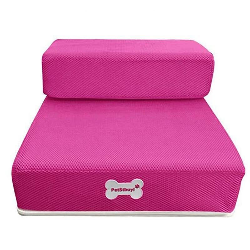 Foam Pet Steps with Anti-Slip Surface – Cushioned 2-Tier Ramp for Small Dogs & Cats | Thomler