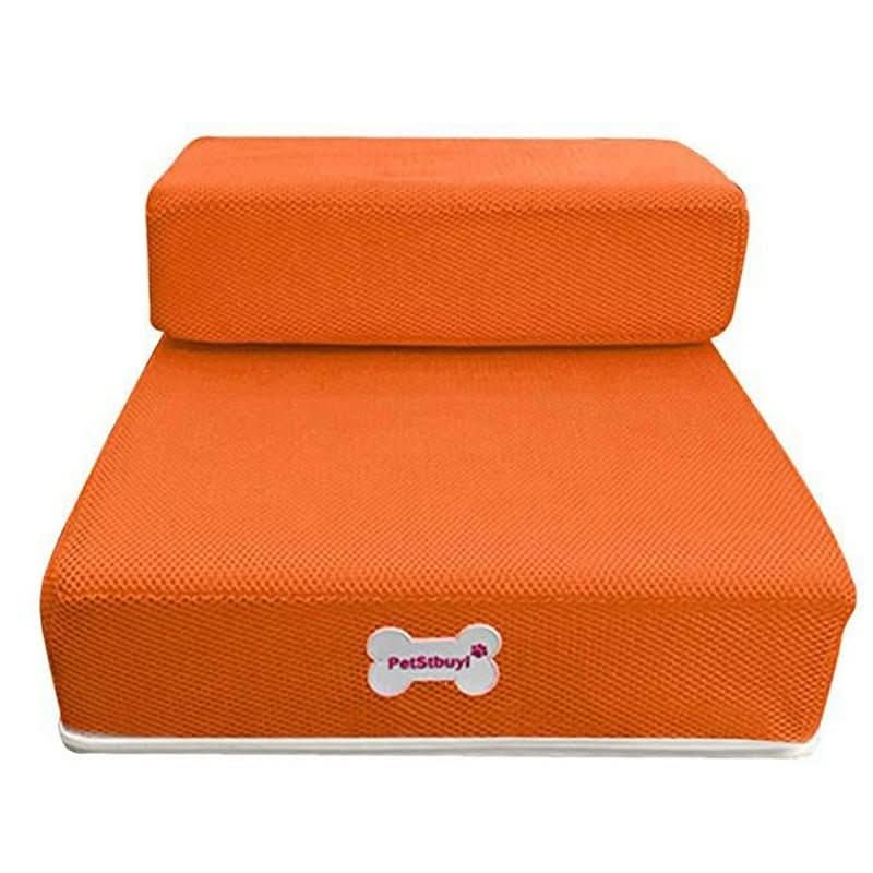 Foam Pet Steps with Anti-Slip Surface – Cushioned 2-Tier Ramp for Small Dogs & Cats | Thomler
