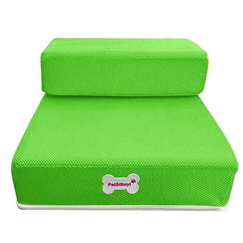Foam Pet Steps with Anti-Slip Surface – Cushioned 2-Tier Ramp for Small Dogs & Cats | Thomler