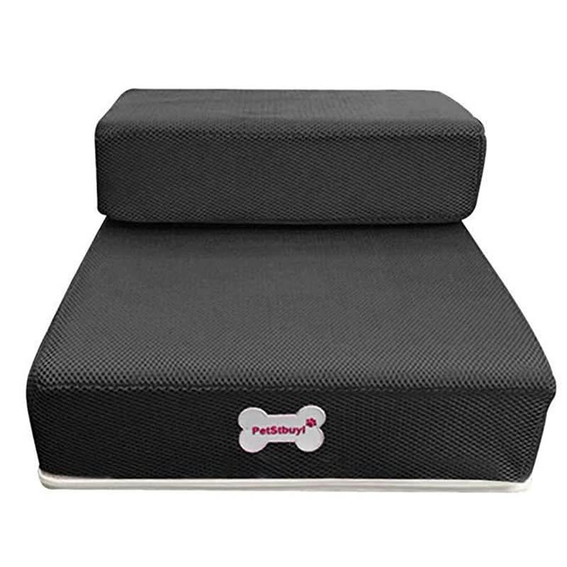 Foam Pet Steps with Anti-Slip Surface – Cushioned 2-Tier Ramp for Small Dogs & Cats | Thomler