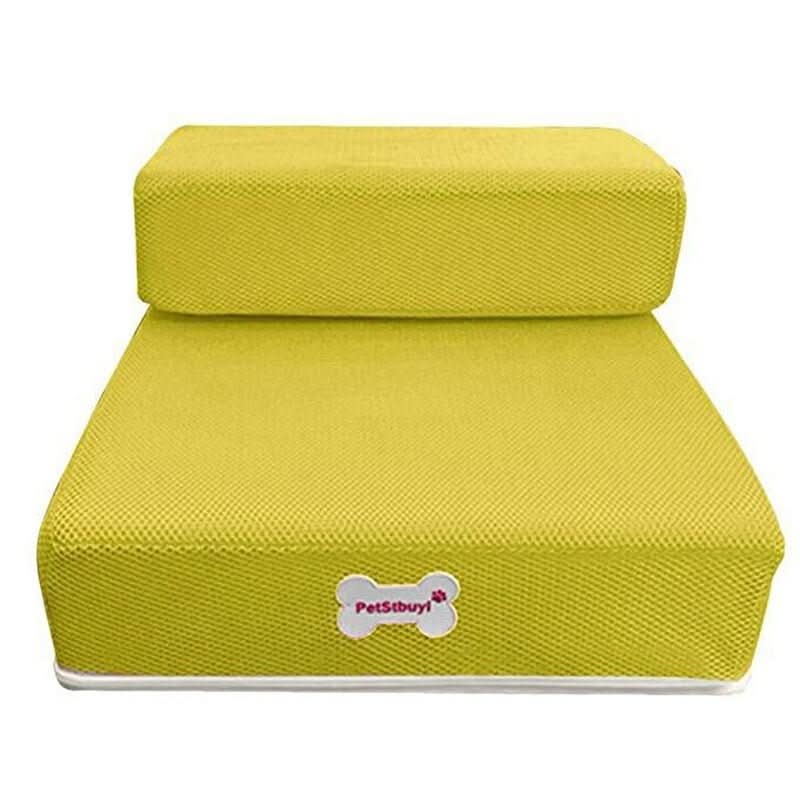 Foam Pet Steps with Anti-Slip Surface – Cushioned 2-Tier Ramp for Small Dogs & Cats | Thomler