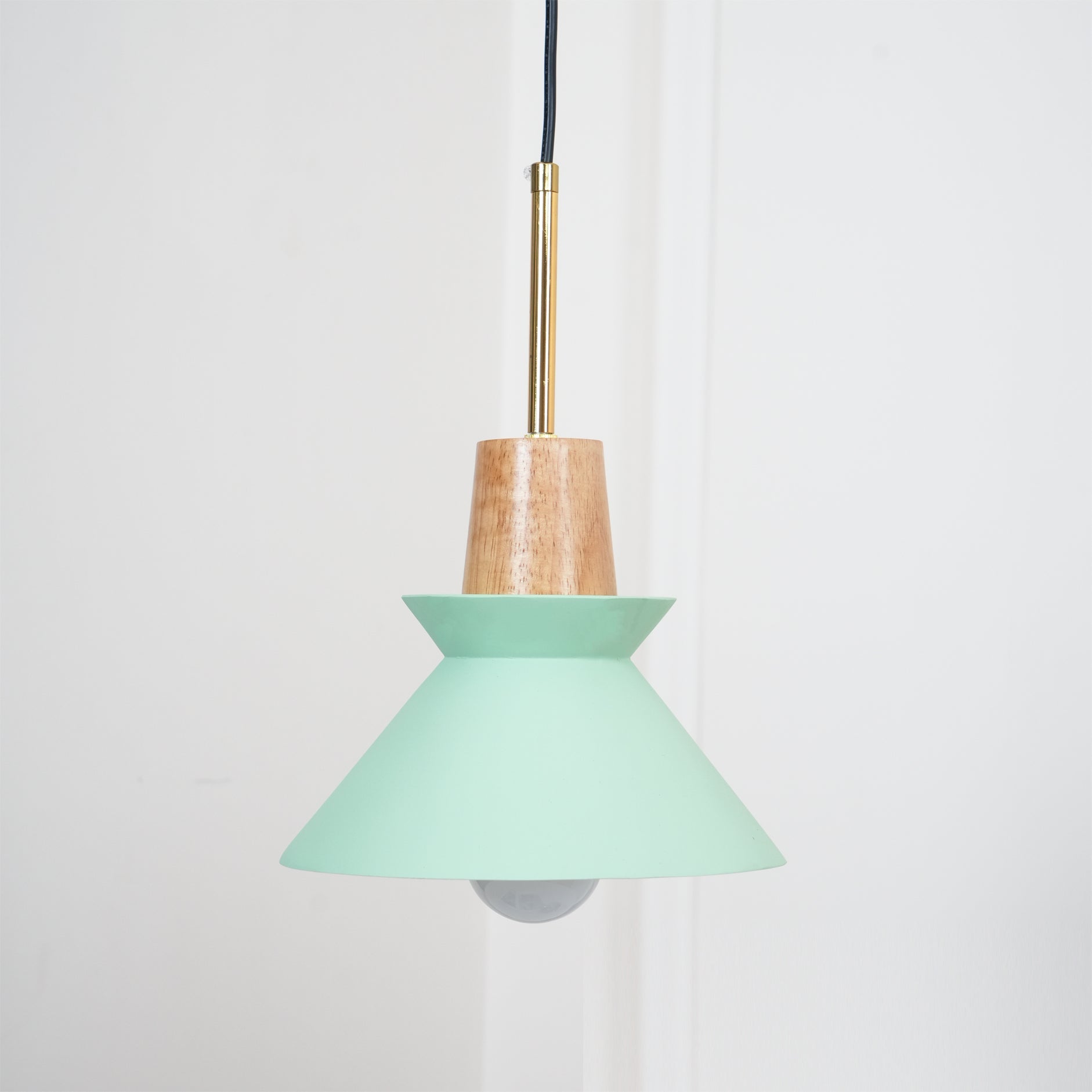 Pendant Light Resin Wood 8.7 in Dining Room Kitchen Island Hanging Ceiling Lamp Scandinavian Style | Thomler
