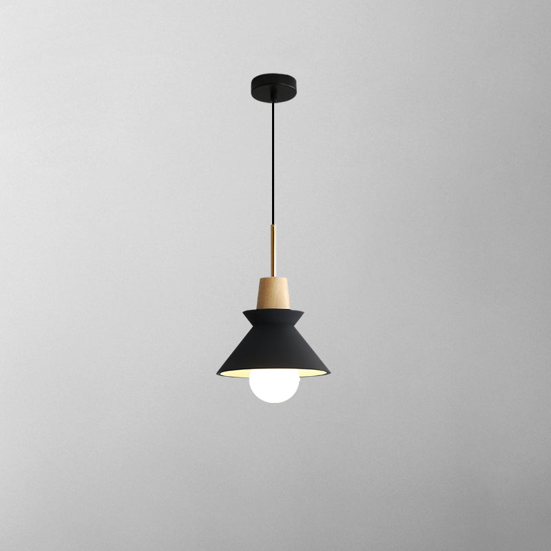 Pendant Light Resin Wood 8.7 in Dining Room Kitchen Island Hanging Ceiling Lamp Scandinavian Style | Thomler