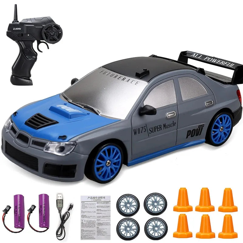 RC Mini Drift Car Remote Control Racing Toy with LED Lights & Rechargeable Battery for Kids & Adults | Thomler