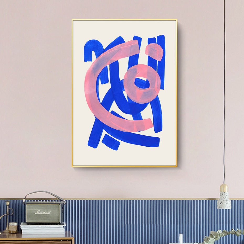 Retro Painterly Statement Art Print on Cotton Canvas | Thomler