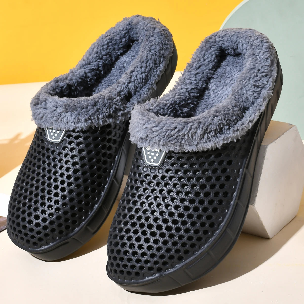 Winter pantoffels - Katoenen pantoffels voor heren en dames in koppelstijl Winter Warm Plus fluwelen verdikte klompen Muilezelschoenen