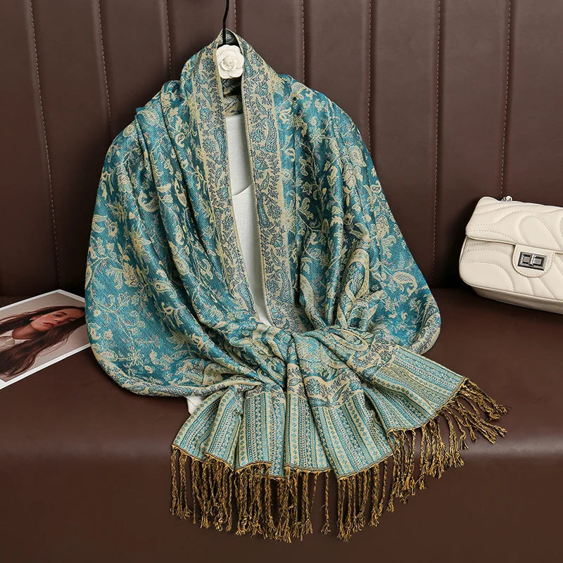Soft Cotton-Blend Winter Wrap Scarf for Women – Lightweight Shawl for Fall & Cold Weather | Thomler