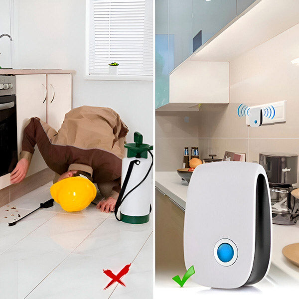 Ultrasonic Pest Repeller for Mosquitoes Mice Ants Roaches | Indoor Electronic Bug Control Device Chemical-Free Non-Toxic | Safe for Kids Pet | Thomler