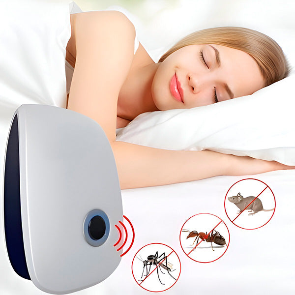Ultrasonic Pest Repeller for Mosquitoes Mice Ants Roaches | Indoor Electronic Bug Control Device Chemical-Free Non-Toxic | Safe for Kids Pet | Thomler