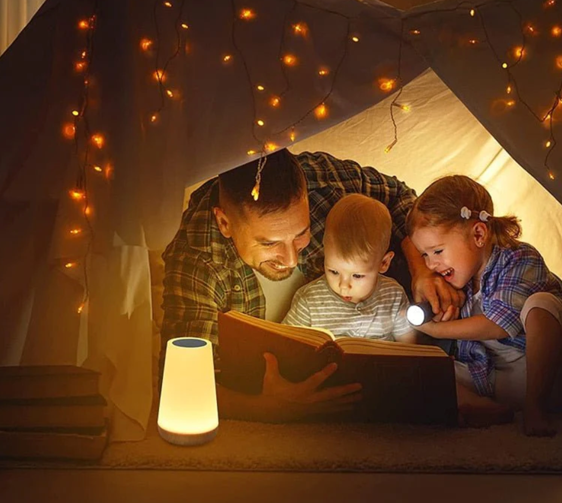 Cordless RGB Color-Changing Night Light with Remote Control – Touch Sensor LED Mood Lamp for Bedroom, Living Room & Nursery | Thomler