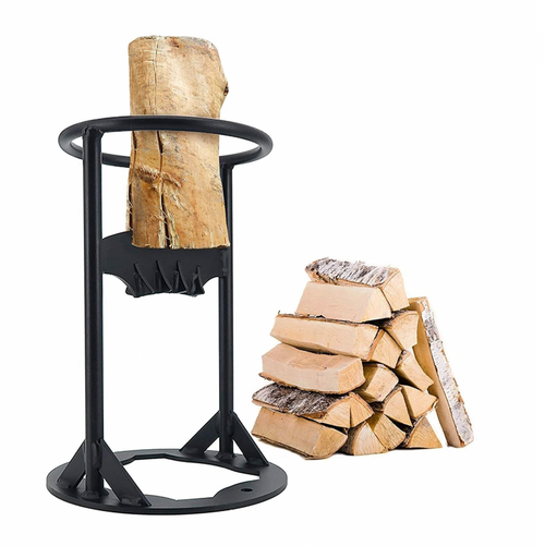 Manual Log Splitter for Firewood | Hand-Operated Wood Splitting Wedge | Heavy-Duty Steel Kindling Splitter for Hardwood & Softwood | Thomler
