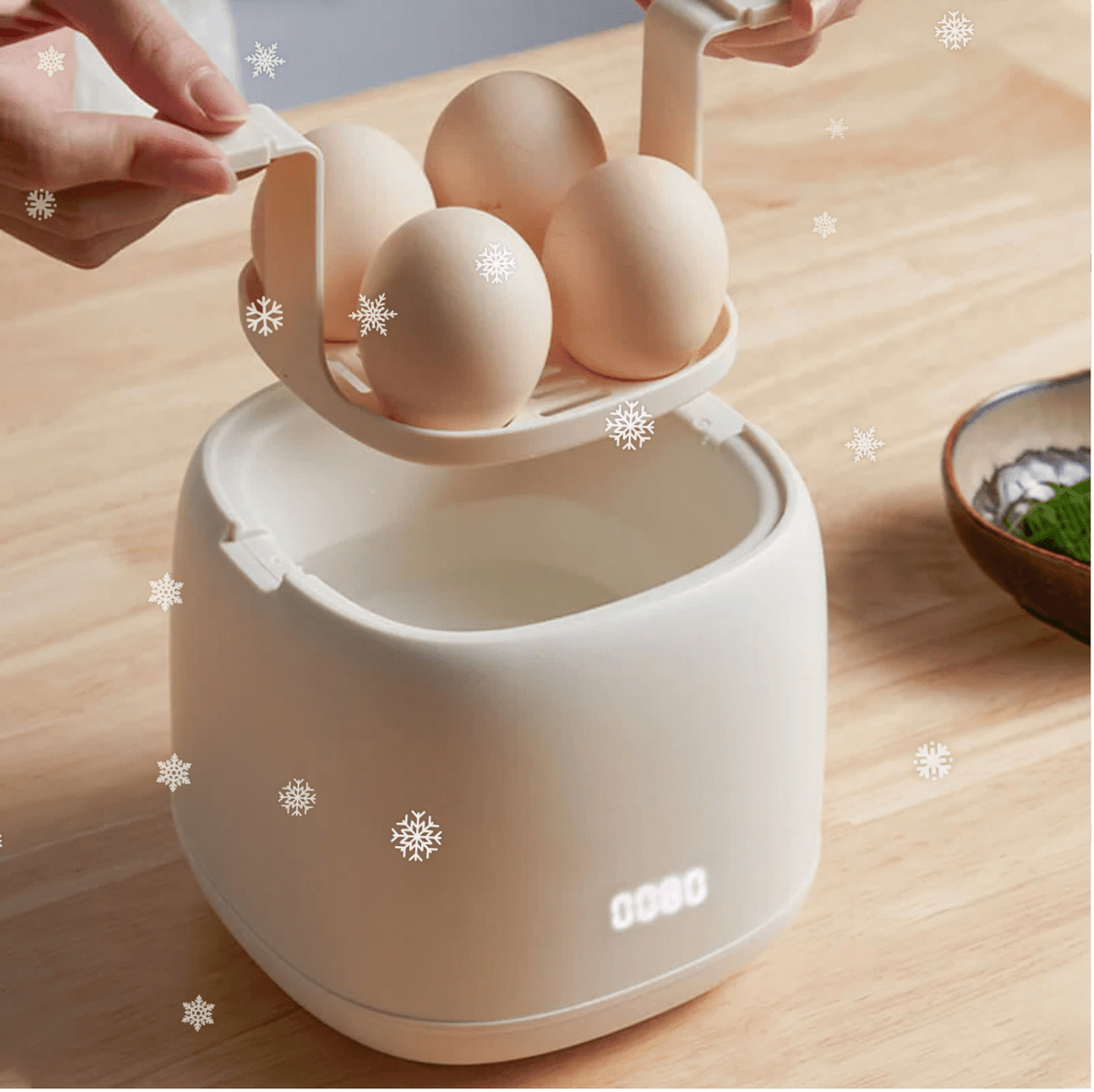 6-Mode Electric Egg Cooker – Automatic Hard Soft Medium Boiled Eggs for Breakfast Meal Prep Quick Kitchen Appliance | Thomler