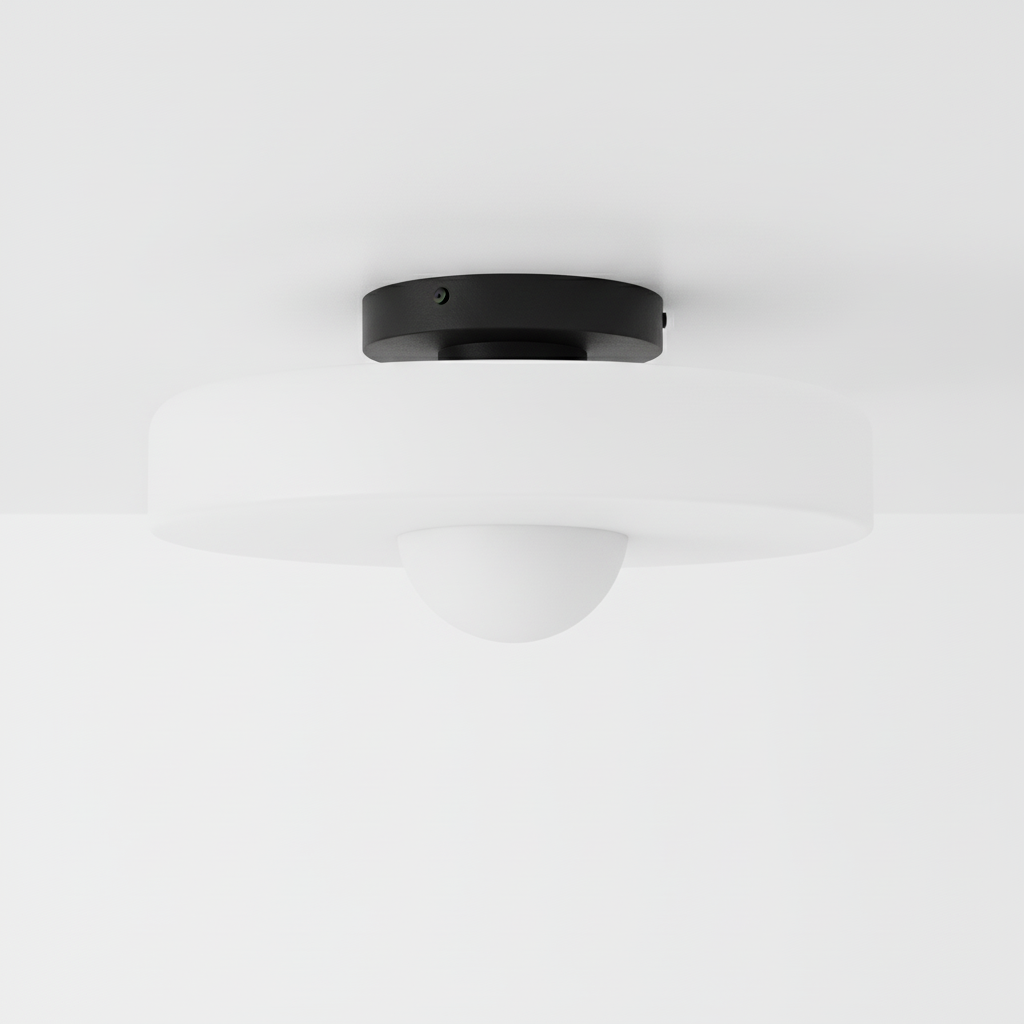 Round Glass Flush Mount Ceiling Light – Modern Low-Profile LED Fixture for Kitchen, Bedroom & Hallway | Thomler