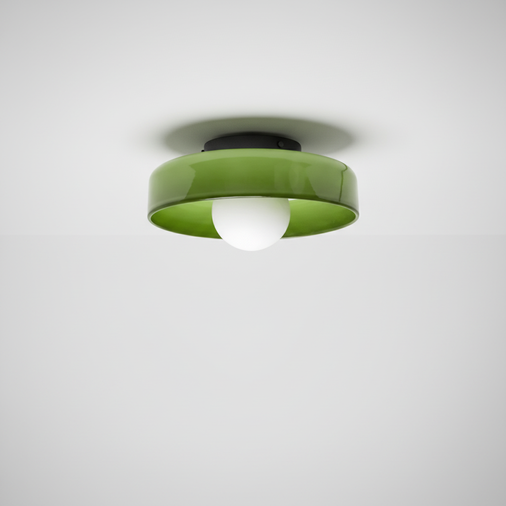 Round Glass Flush Mount Ceiling Light – Modern Low-Profile LED Fixture for Kitchen, Bedroom & Hallway | Thomler