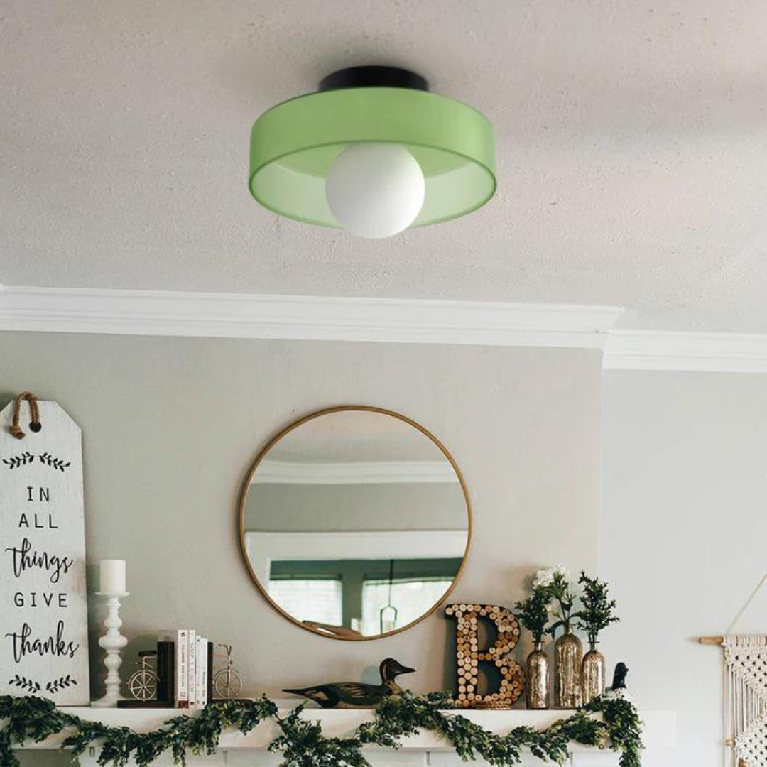Round Glass Flush Mount Ceiling Light – Modern Low-Profile LED Fixture for Kitchen, Bedroom & Hallway | Thomler
