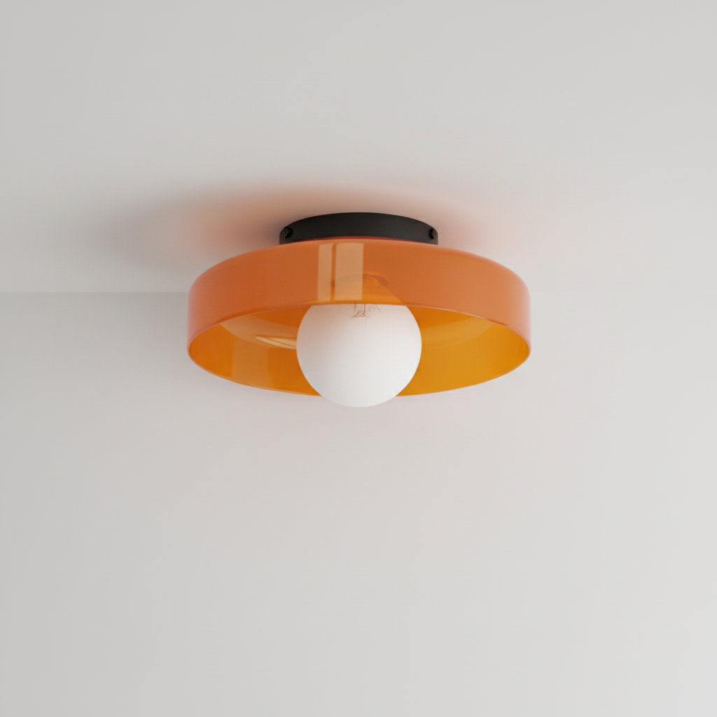 Round Glass Flush Mount Ceiling Light – Modern Low-Profile LED Fixture for Kitchen, Bedroom & Hallway | Thomler