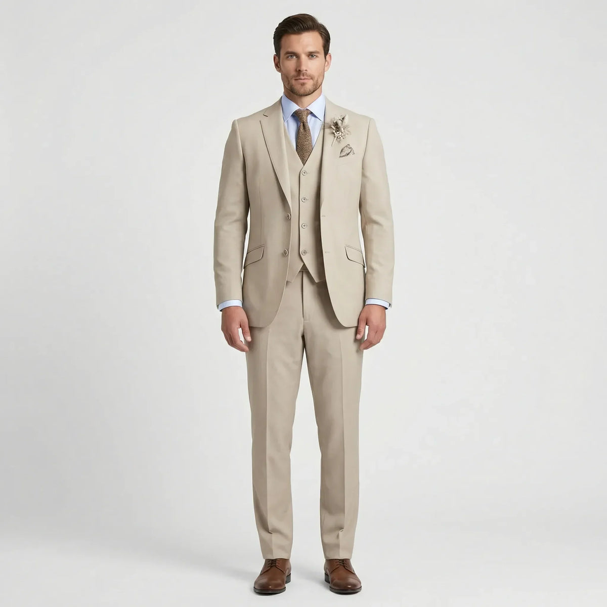 Three-Piece Tailored Suit – Contemporary Fit Formal Ensemble with Vest & Trousers for Weddings, Galas, Business Events | Thomler