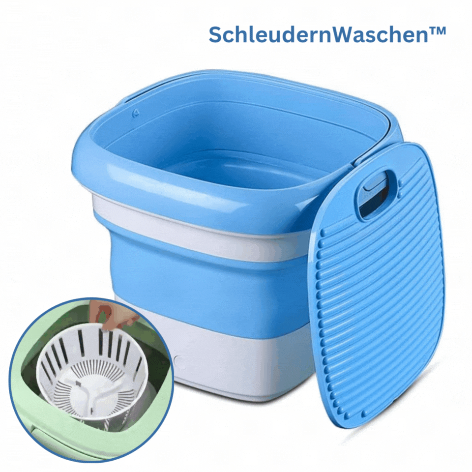 Portable Mini Washing Machine 0.8 gal Collapsible Bucket Washer for Travel Camping Dorm – 3 Cycle Modes Plus Spin – 3.3 lb Lightweight | Thomler