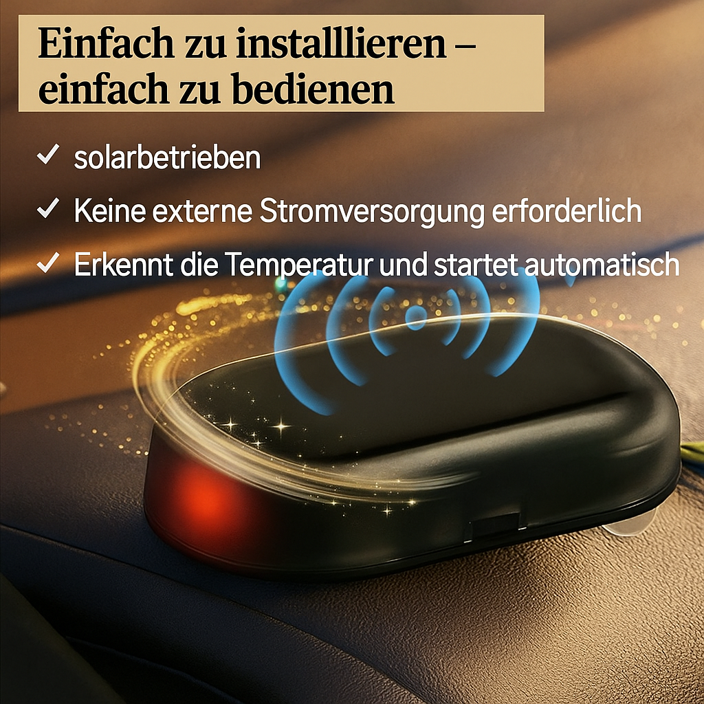 Solar-Powered Windshield Ice Remover for Cars Automatic Defrosting Tool Safe Winter Driving Accessories | Thomler