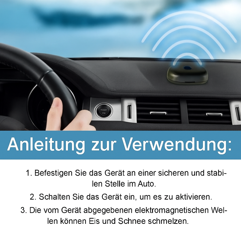 Solar-Powered Windshield Ice Remover for Cars Automatic Defrosting Tool Safe Winter Driving Accessories | Thomler