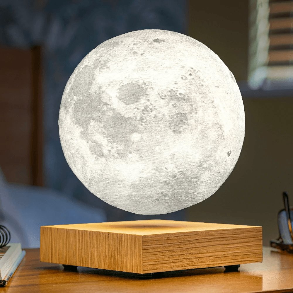 Magnetic Levitation Moon Lamp Night Light Bedroom Table Desk LED Floating Sphere Modern Home Decor Ambient Lighting for Kids Room Office | Thomler