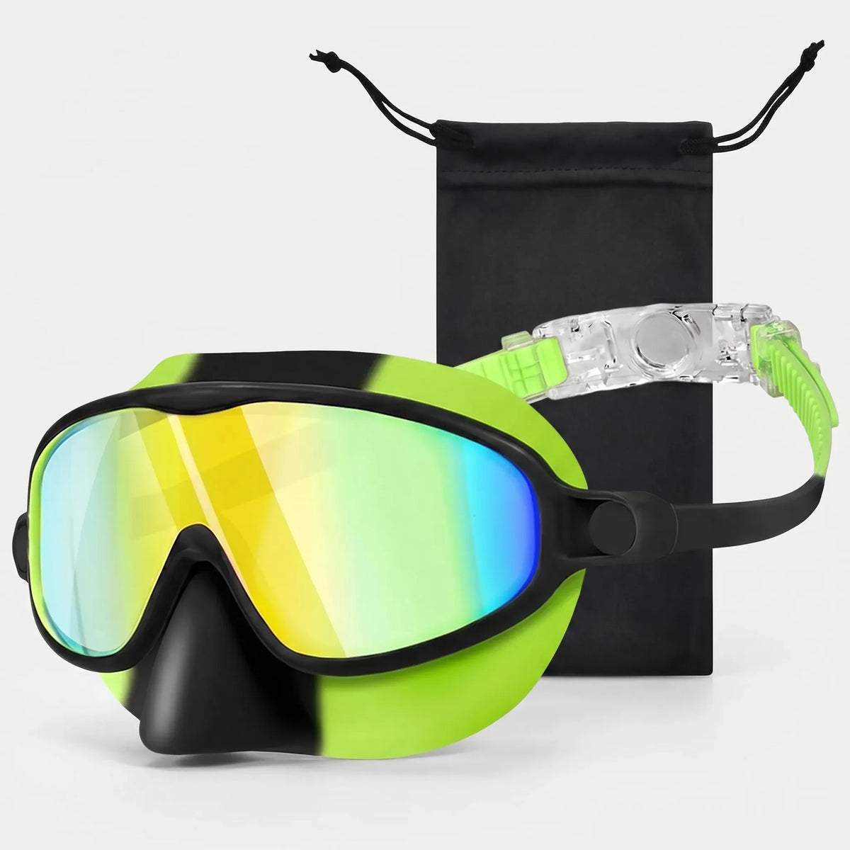 Kids Swimming Goggles with Full Face Coverage & Nose Guard for Learn-to-Swim, Pool Training | Thomler