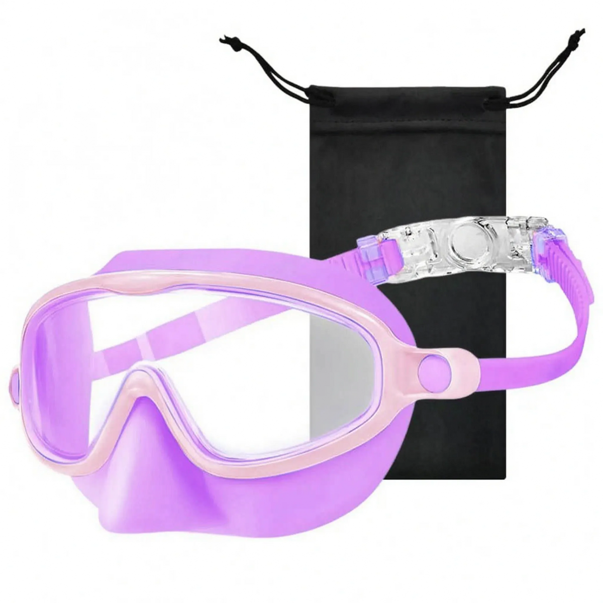 Kids Swimming Goggles with Full Face Coverage & Nose Guard for Learn-to-Swim, Pool Training | Thomler