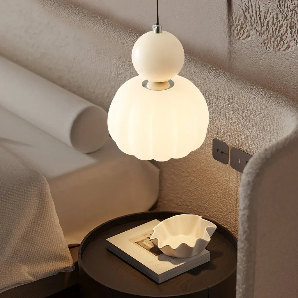 Pendant Light Metal G9 5W 27.6 in Cream Ceiling Dining Room Kitchen Island Hanging Fixture Modern Art Deco Lighting | Thomler