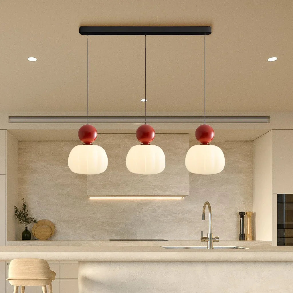 Pendant Light Metal G9 5W 27.6 in Cream Ceiling Dining Room Kitchen Island Hanging Fixture Modern Art Deco Lighting | Thomler