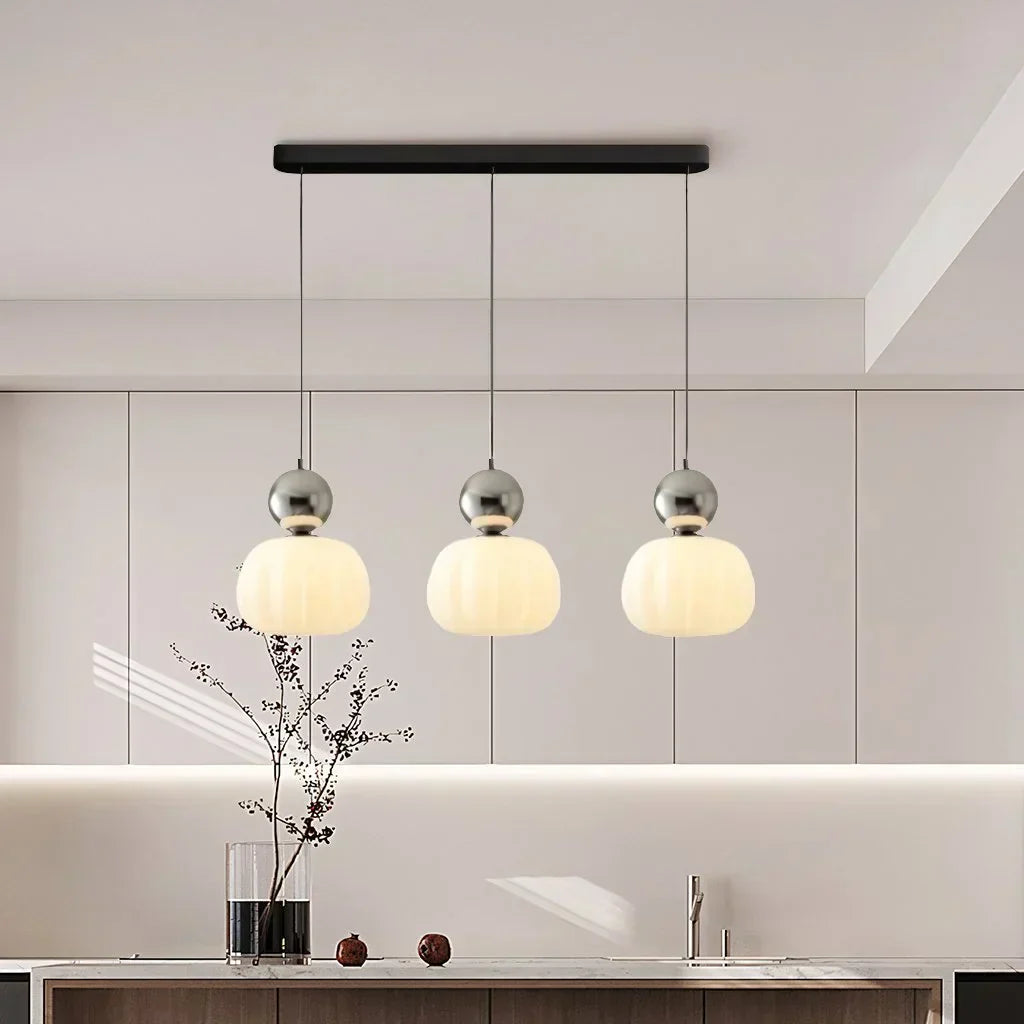 Pendant Light Metal PMMA 16.0 cm Beige Dining Room Living Room Kitchen Hanging Ceiling Lamp Soft Diffused Glow Decorative Sphere | Thomler