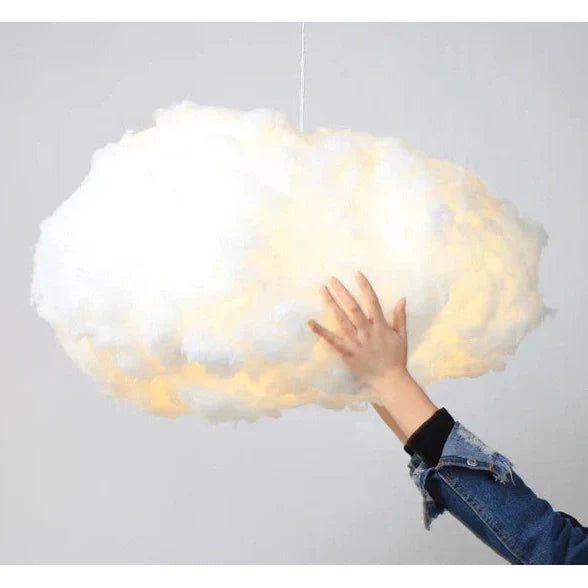 Pendant Light Cotton Cloud 40.0 cm White Bedroom Nursery Warm LED Hanging Ceiling Lamp Decorative Lighting | Thomler