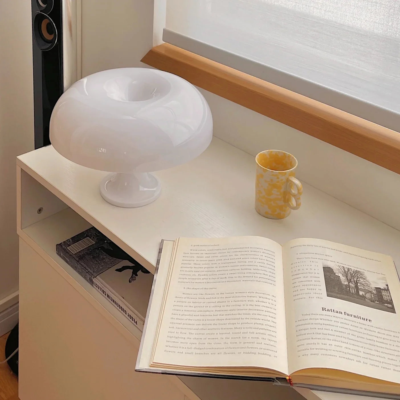 Table Lamp PVC 28.0 cm Orange Bedroom Living Room Mushroom Desk Light Retro Accent Lighting | Thomler