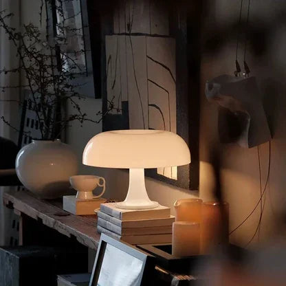 Table Lamp PVC 28.0 cm Orange Bedroom Living Room Mushroom Desk Light Retro Accent Lighting | Thomler