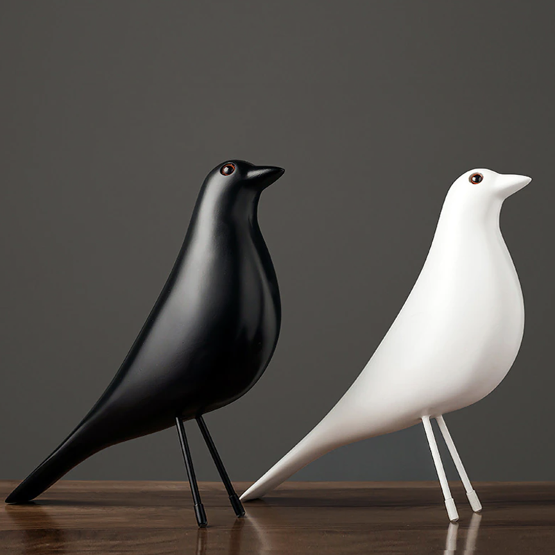 Minimalist Wooden Bird Sculpture – Decorative Home Accent for Modern Shelves & Windowsills | Thomler