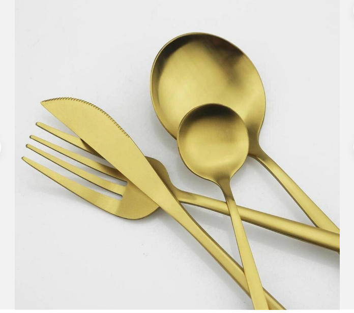 Stainless Steel Flatware Set – Matte Finish 5-Piece Place Settings for Everyday & Formal Dining | Thomler
