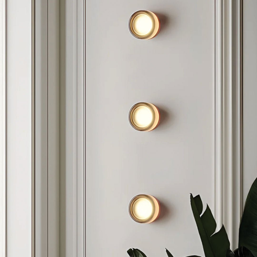 LED Wall Sconce Light – Acrylic Aluminum Button-Switch Fixture for Bedroom Bathroom Hallway – Ambient Glow Ceiling Mounted | Thomler