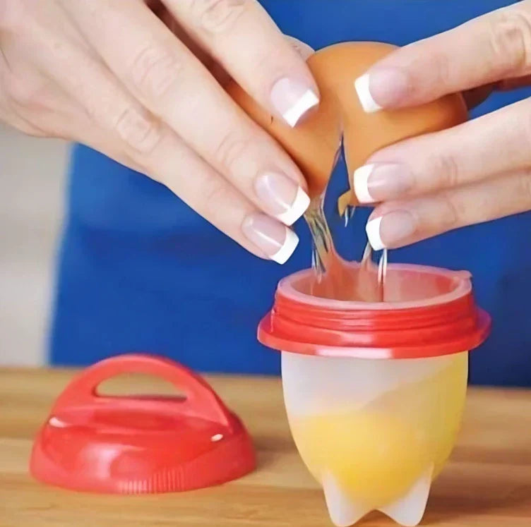 Shell-Free Silicone Egg Poacher Cups for Boiled Eggs, Poaching, Meal Prep | Food-Grade BPA-Free Kitchen Accessory | Thomler