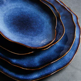 Dinnerware Set Bone China 10.5 in Unique Color Handcrafted Plates for Dining Entertaining Tableware Collection | Thomler