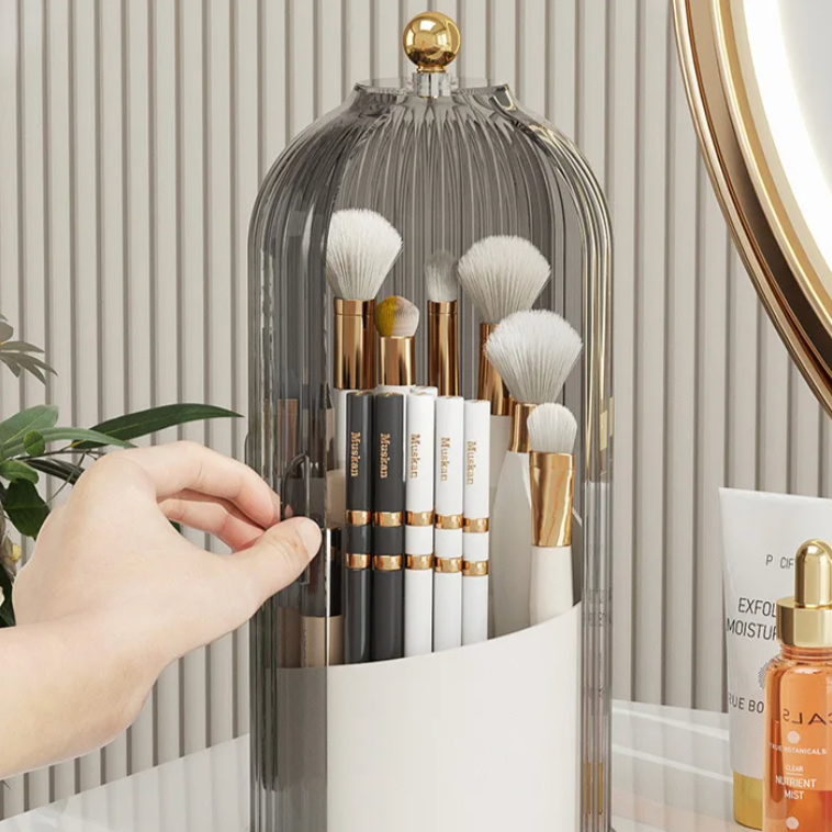 Rotating Cosmetic Organizer Acrylic 11 in Vanity Storage 360° Spin Makeup Holder | Thomler