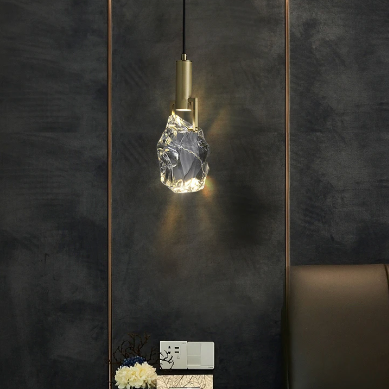 Pendant Light Crystal 11 in Adjustable Hanging Dining Room Kitchen Island Ceiling Lamp | Thomler