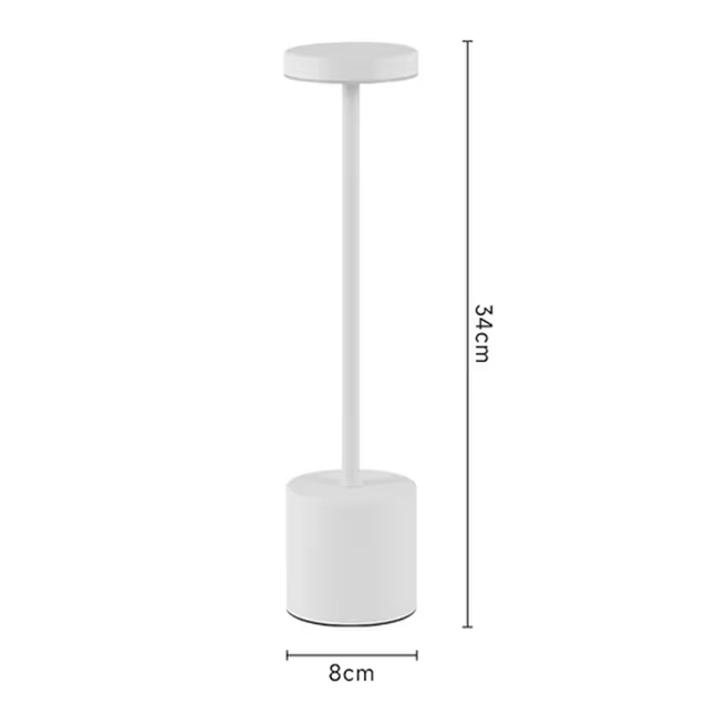 Table Lamp Aluminium 34.0 cm USB Rechargeable Bedroom Restaurant Touch Dimmable Wireless LED Nightstand Desk Light | Thomler
