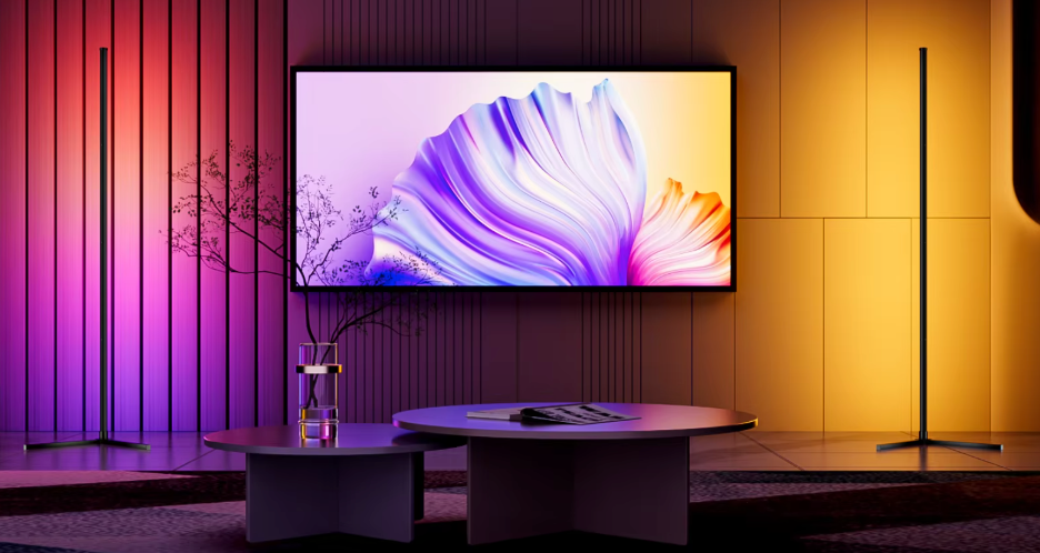 Color-Changing Floor Lamp with Music Sync & App Control – Modern RGB LED Standing Light for Living Room, Bedroom & Gaming Setup | Thomler