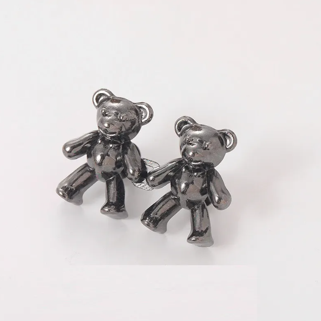 Adjustable Waist Clip Pin with Bear Design for Jeans Dresses Pants Quick Cinch No-Sew Removable Clothing Fastener Alloy | Thomler