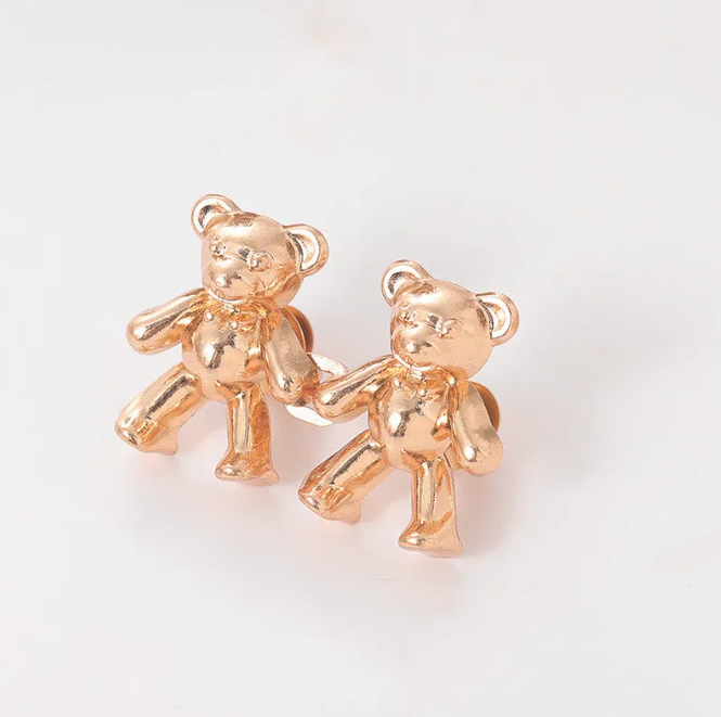 Adjustable Waist Clip Pin with Bear Design for Jeans Dresses Pants Quick Cinch No-Sew Removable Clothing Fastener Alloy | Thomler
