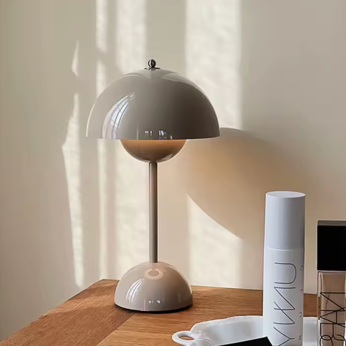 Table Lamp Metal Acrylic 29.5 cm White Bedroom Bedside Wireless Dimmable LED Reading Light Scandinavian Design | Thomler