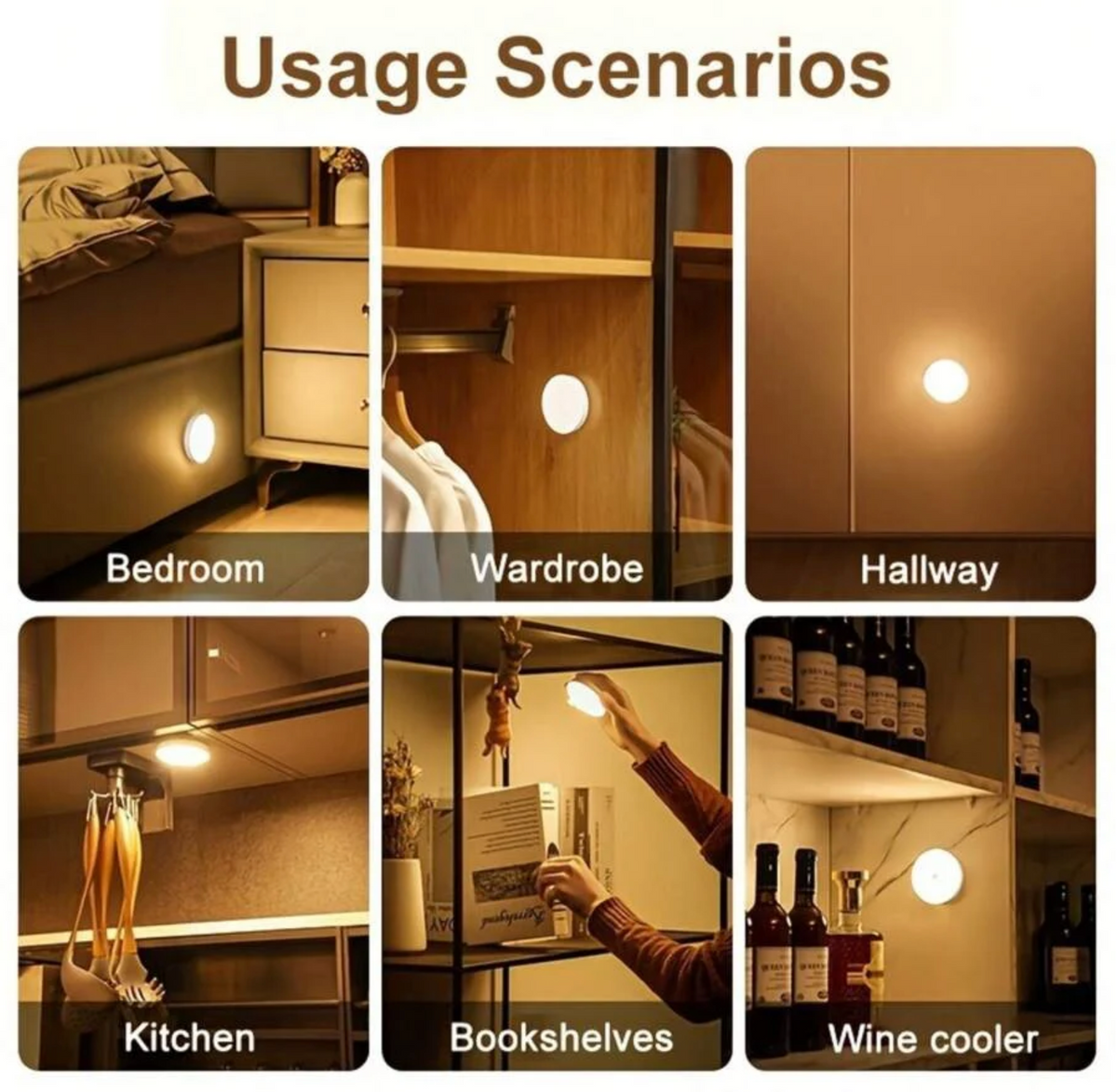 LED Motion-Activated Swivel Sconce for Hallways & Closets | Thomler