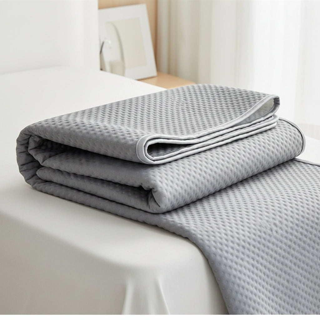 Foldable Cooling Sleep Mat for Summer – Breathable Waffle Texture Bed Pad with Soft Touch Surface – Portable Bedding Topper for Hot Weather | Thomler
