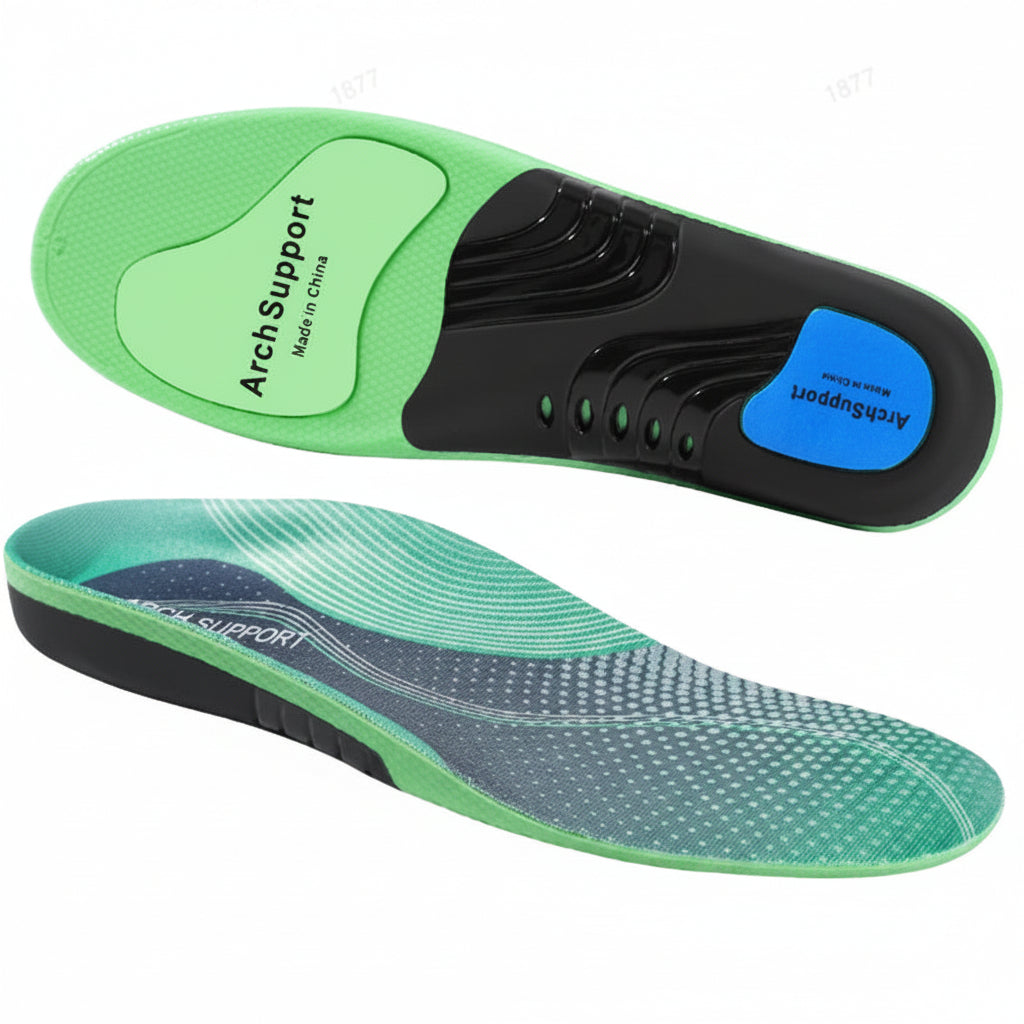Cushioned Orthotic Inserts with Elevated Midfoot Support for Sneakers and Work Shoes | Thomler