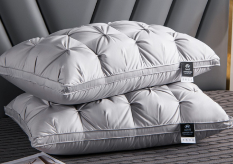 Premium Down Pillow Medium-Firm Support Hypoallergenic Sleep Pillow for Side & Back Sleepers Breathable Cotton Cover Neck Pain Relief | Thomler