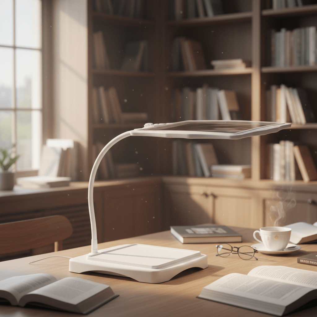 Magnifying Desk Lamp LED 12 in 3X Optical Magnifier Flexible Arm Bright Light for Crafting Reading Hands-Free Work | Thomler